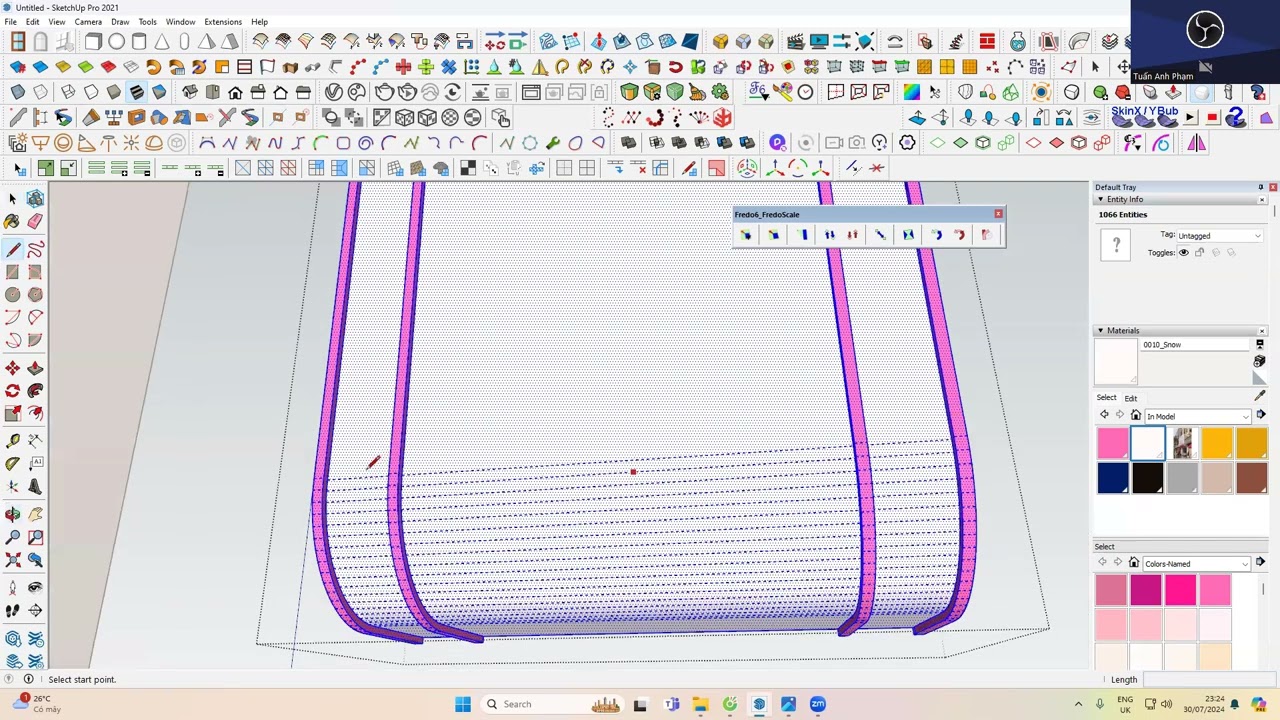 Vẽ biển quảng cáo cong trong SketchUp (bài cơ bản)