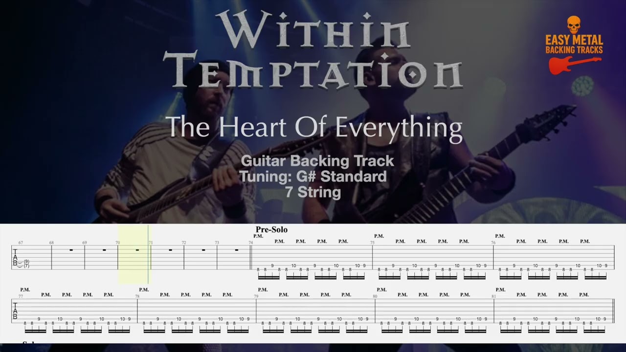 Within Temptation - The Heart Of Everything - Backing Track for Guitar w/Vocals and Tabs