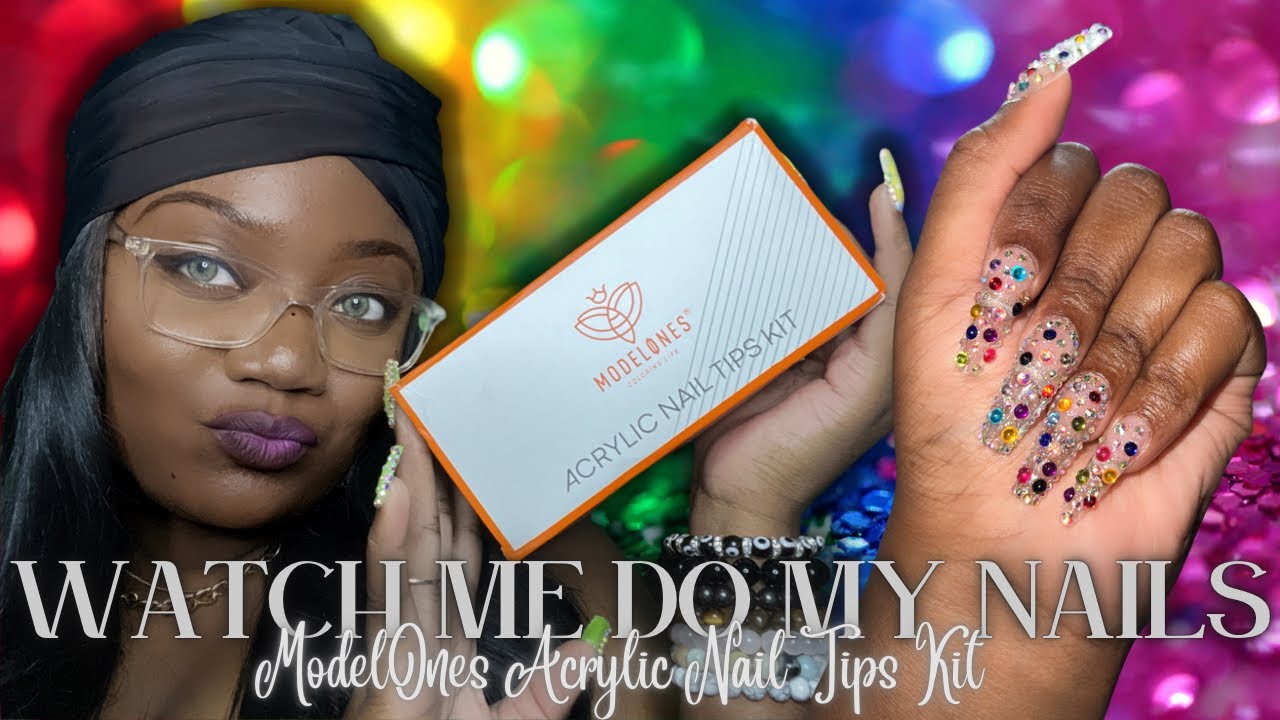 Trying The ModelOnes Acrylic Nail Tip Kit | Gel X Dupe | DaneeOnDaBeatTv