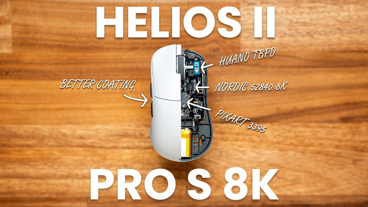 Mouse Gaming Wireless 8K - Fantech Helios II Pro S - Review, Teardown, Latency & CPU Test