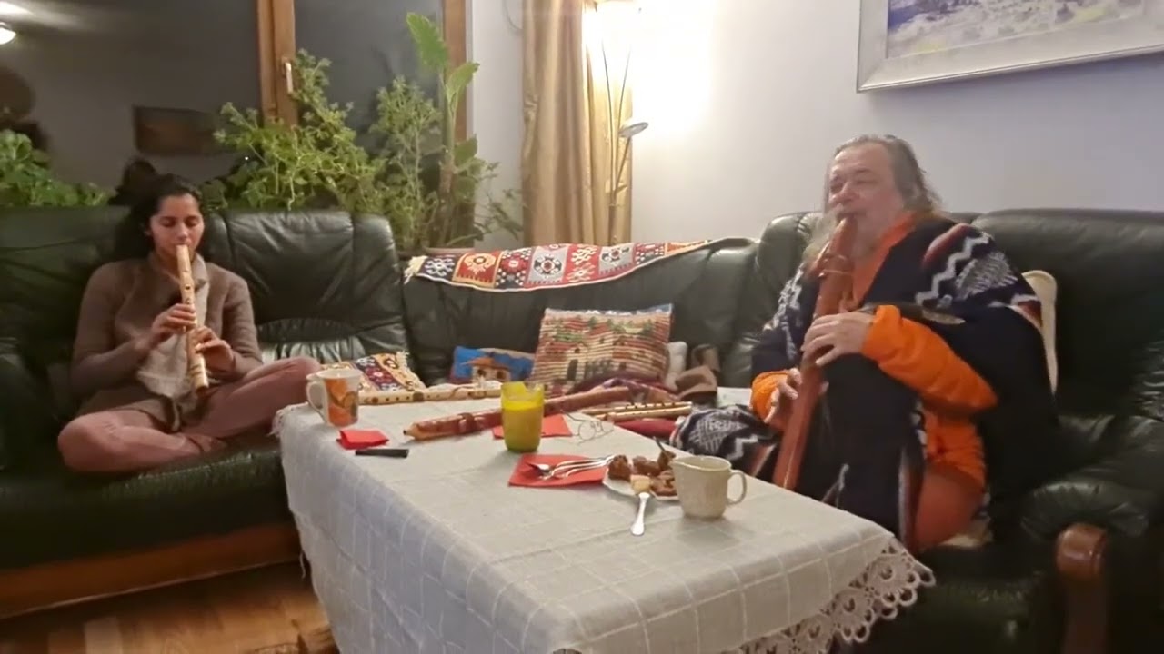 Перица Георгиев - Кану разказва за медитация с флейти + музикална импровизация с Невена - Прамайка