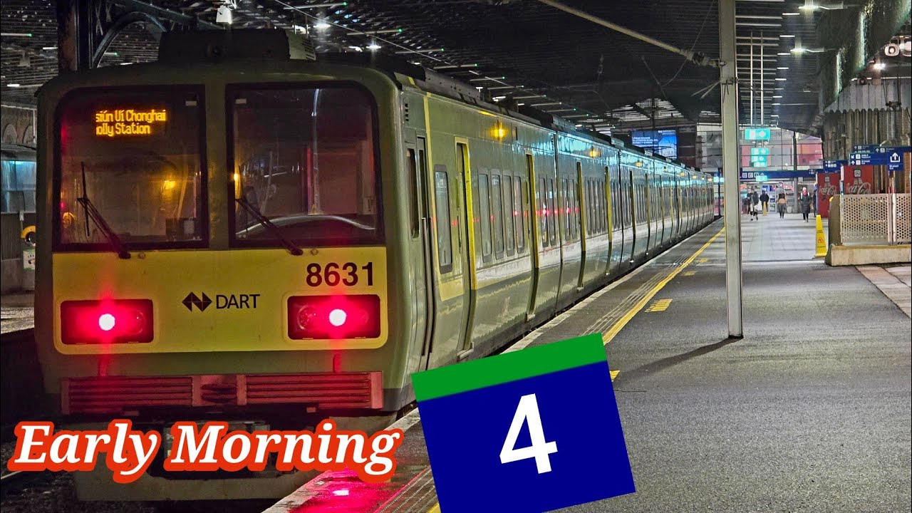 Ride on DART 8631 from Connolly Platform 4 to Clontarf Road.