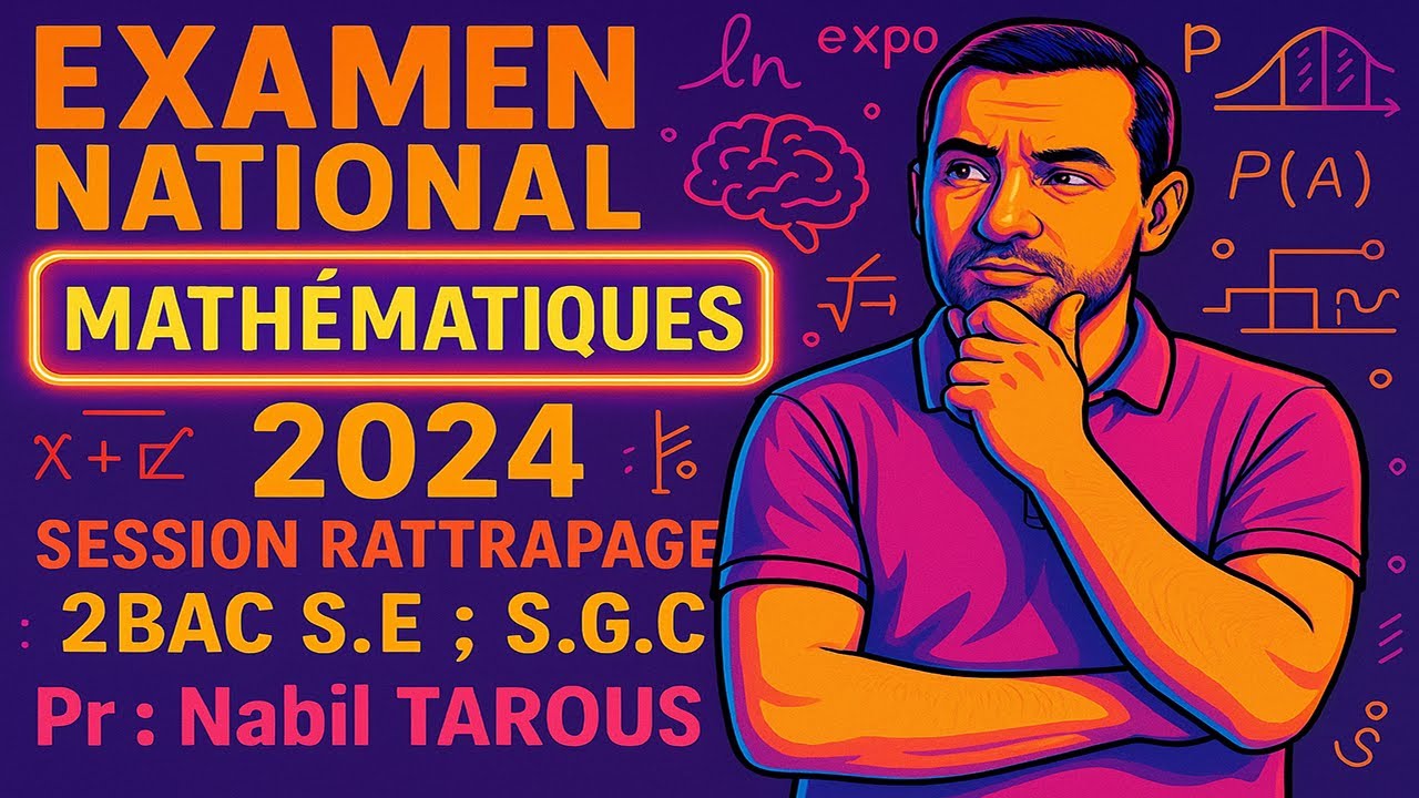 Examen National Maths Bac Economie 🔥🔥 S.Rattrapage 2024 🔥 🔥 