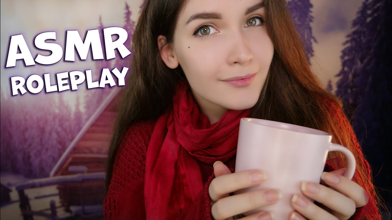 АСМР пьем чай на морозе 🌲❄☕ ASMR drink tea in winter forest