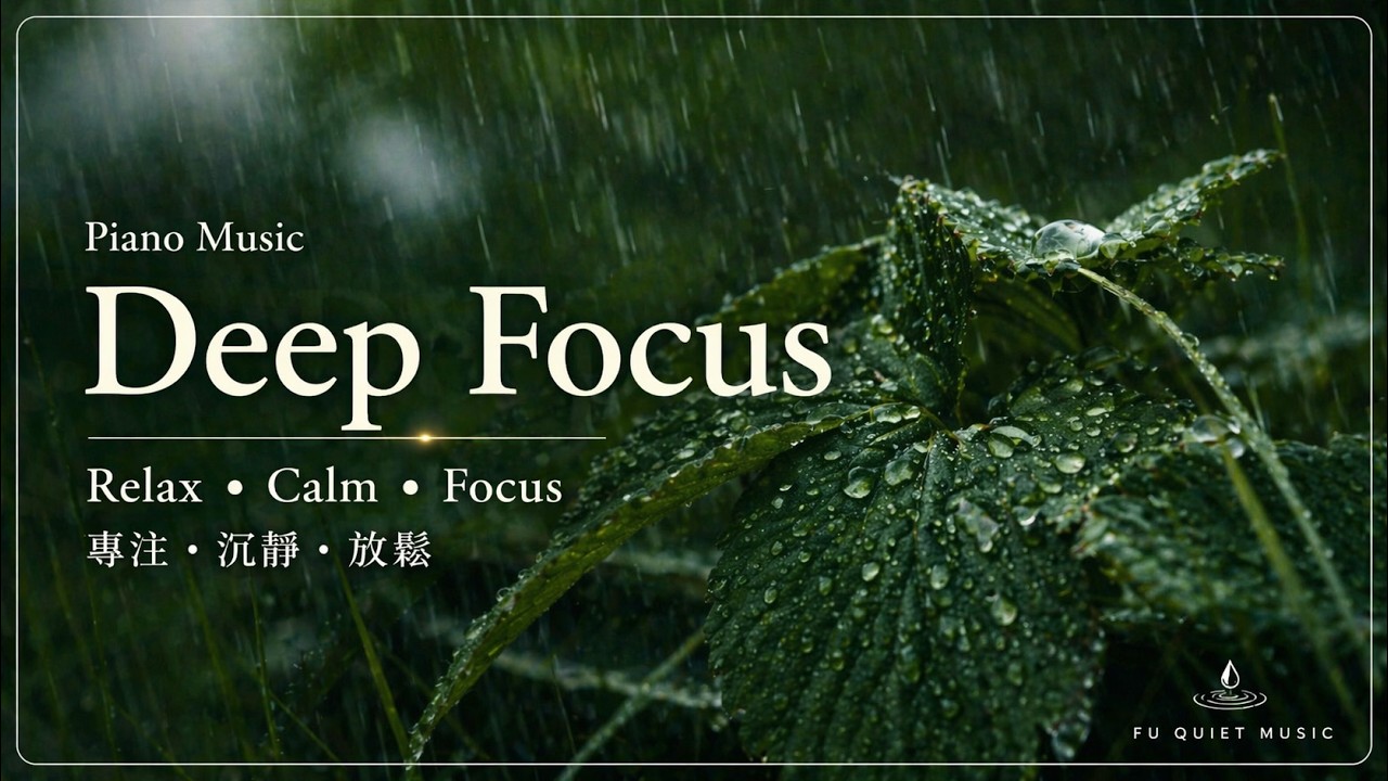 Rain & Piano for Deep Focus | Rain Sounds for Study & Work