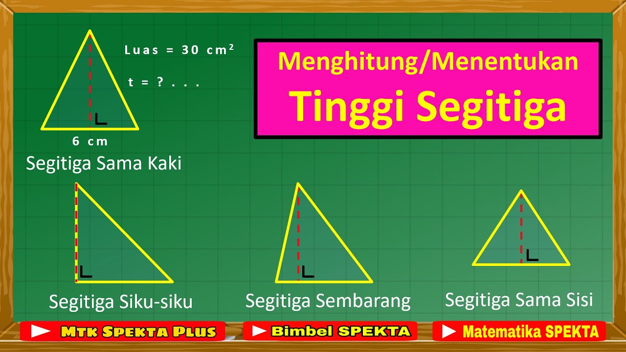 Cara Menghitung Tinggi Segitiga, Jika Diketahui Luas dan Panjang Alasnya