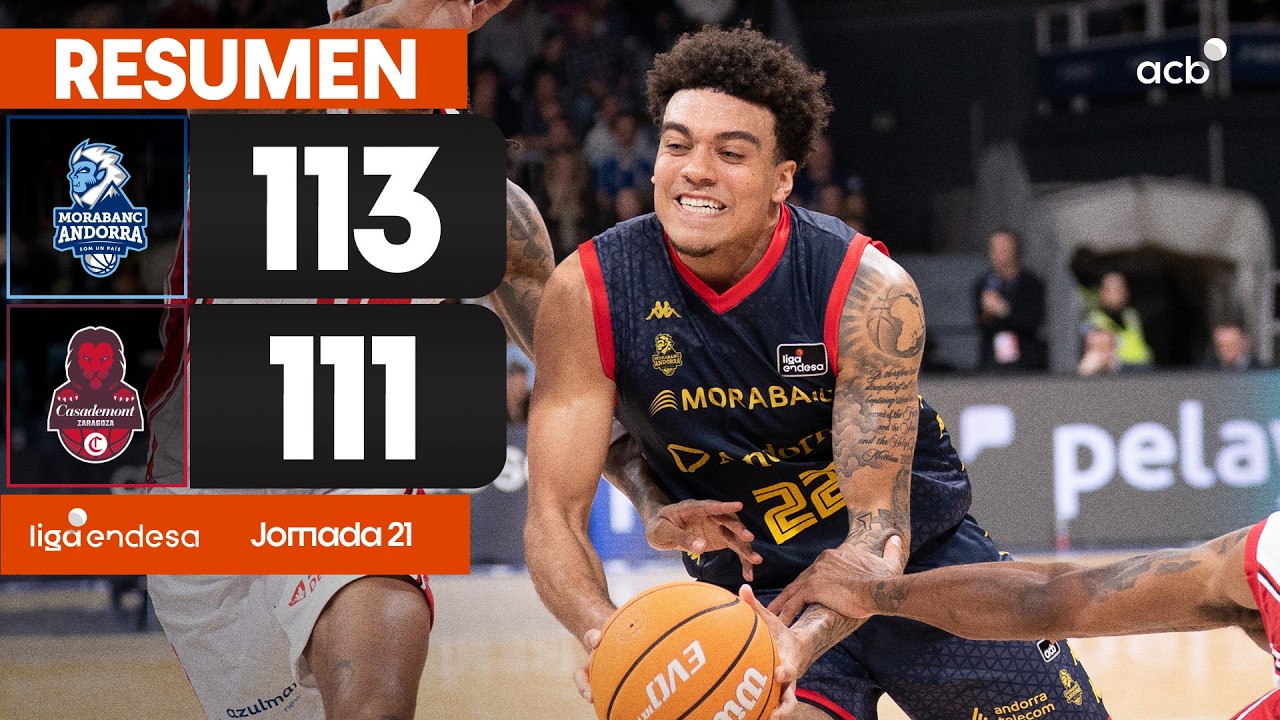 MoraBanc Andorra - Casademont Zaragoza (113-111) RESUMEN | Liga Endesa 2025-26
