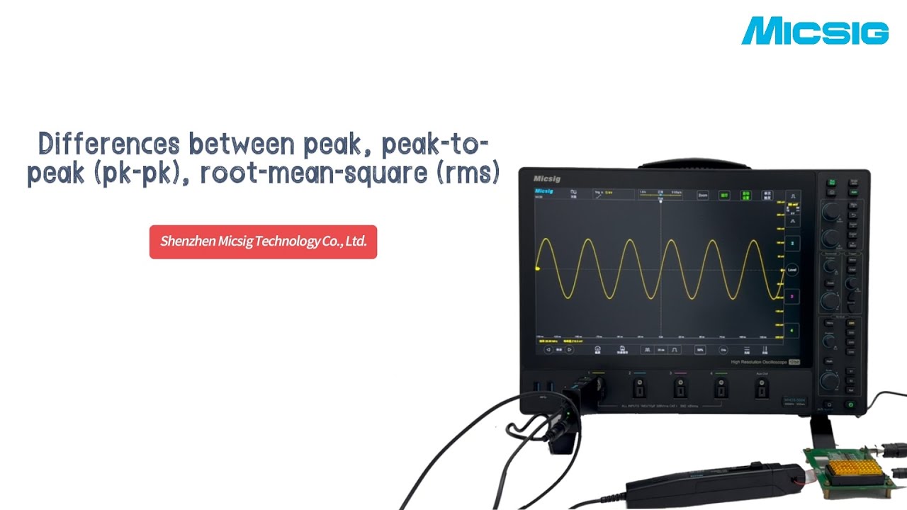 Differences Between Peak Value Peak-to-Peak Value and Root Mean Square (RMS) in Micsig Oscilloscopes