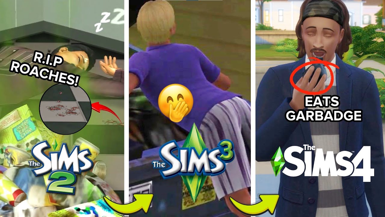 Sims 2 vs Sims 3 vs Sims 4 - Trash Logic
