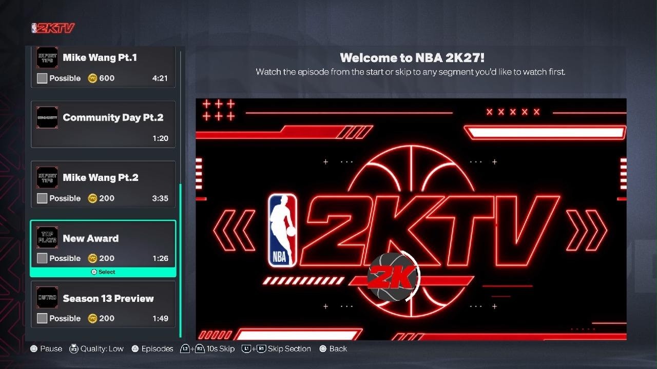 2KTV Lifetime Challenges Glitch In NBA 2K27