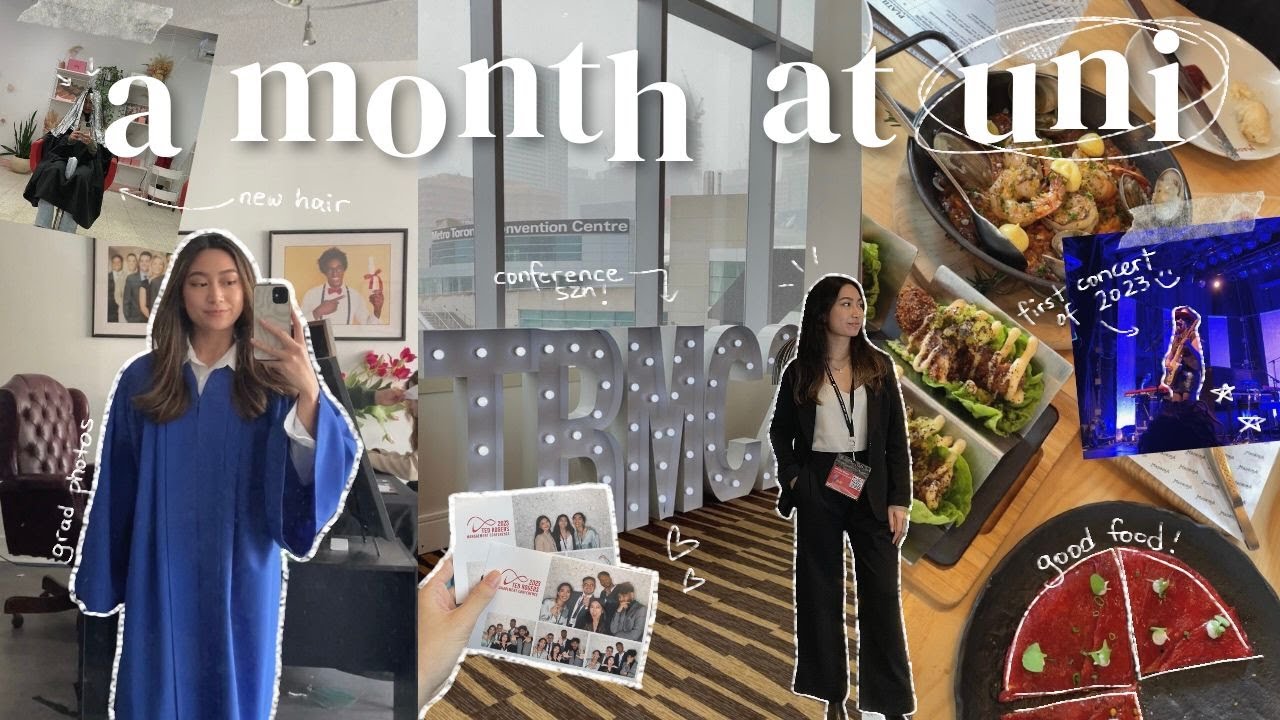 a month at university | conference szn, new hair, grad photos, & busy school days!