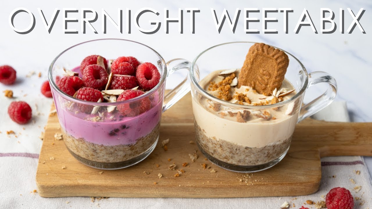 5-Minute Cheesecake Overnight Weetabix (2 Variations, Healthy Breakfast, Vegan)