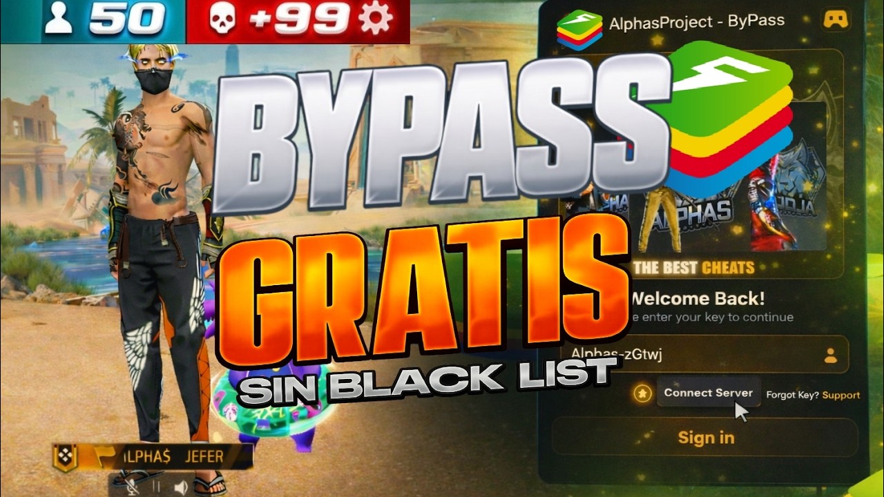 NUEVO BYPASS GRATIS PARA SIEMPRE FREEFIRE EMULADOR | 100% CUENTAS PRINCIPALES ✅
