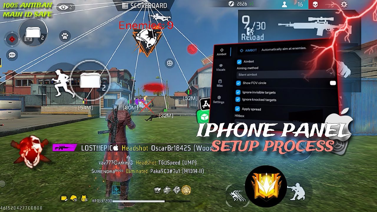IPHONE PANEL FOR FREEFIRE || 100% ANTIBAN PANEL FREEFIRE || PANEL FOR IOS FREEFIRE || FREEFIRE PANEL