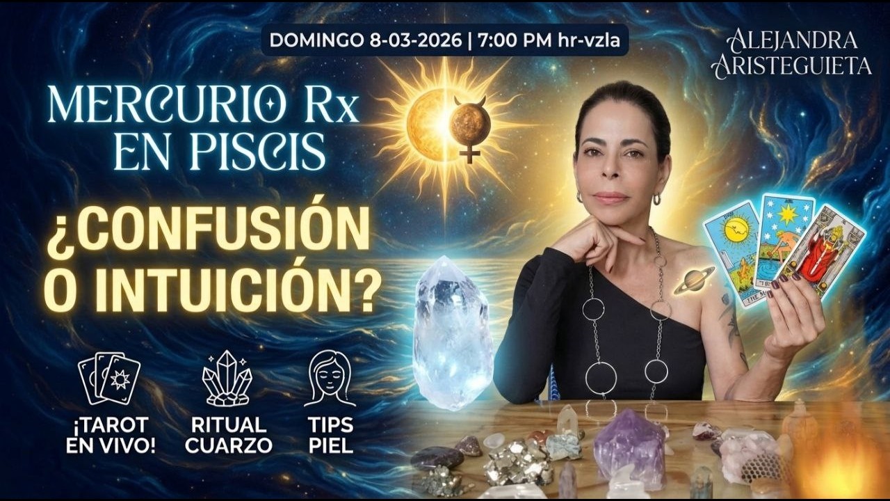 🌊✨ MERCURIO EN PISCIS + TAROT EN VIVO: Sobrevive al caos, protege tu energía y tu piel ✨