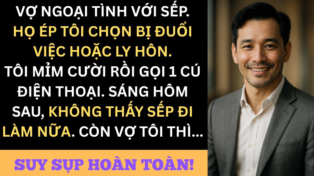 Vợ Ngoại Tình Với Sếp, Ép Tôi Chọn Ly Hôn Hoặc Mất Việc – Sáng Hôm Sau, Cả Hai Biến Mất Khỏi Công Ty