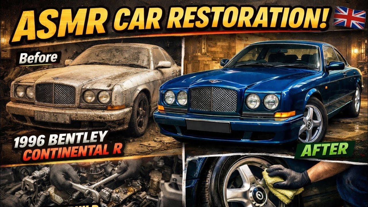 ASMR Full Restoration of an Abandoned Blue Bentley Continental R 1996 | Luxury Reborn