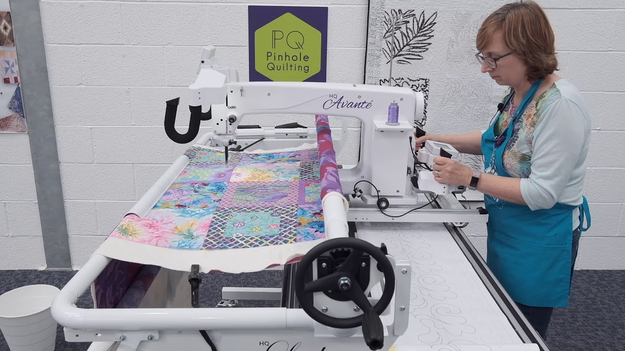 Part 4 - Aligning your design when quilting a Pantograph on a Little Foot Frame with Little Buddy.