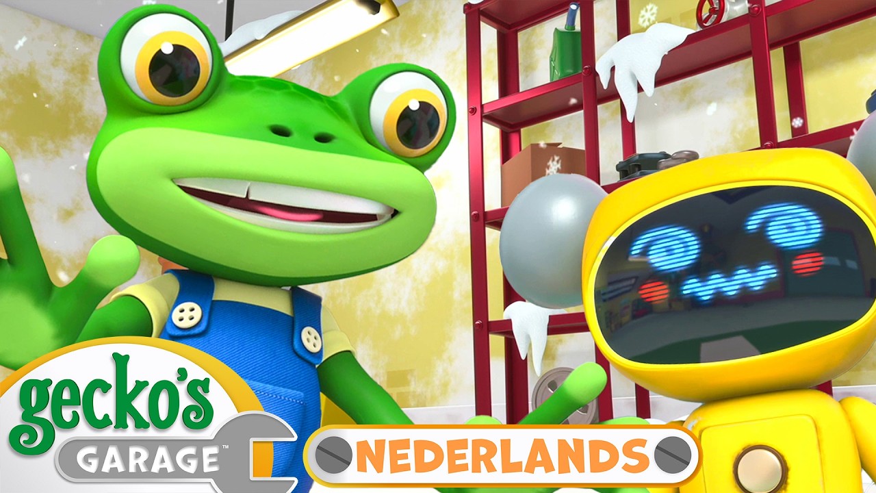 Oh nee! De monteur is bevroren! | Gecko's Garage | Moonbug Kids Nederlands - Kindertekenfilms