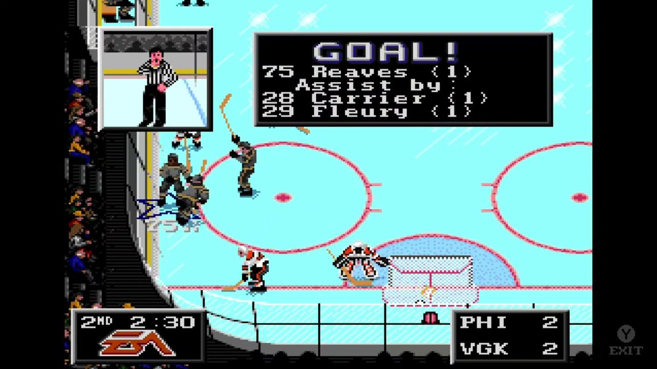 NHL 94 Rewind 🏒 Ryan Reaves One Timer Goal Assisted By William Carrier And Marc-Andre Fleury