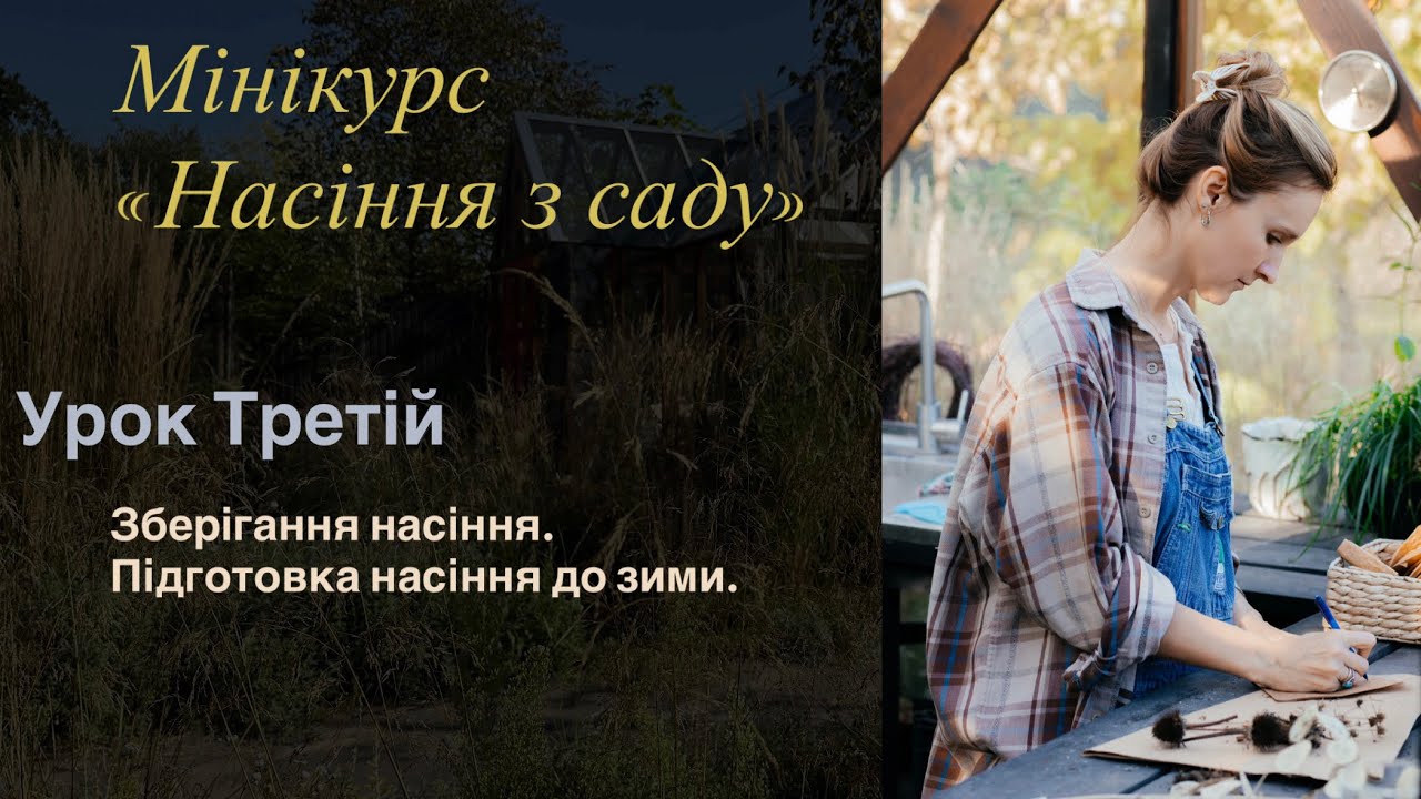 Урок 3. Зберігання насіння