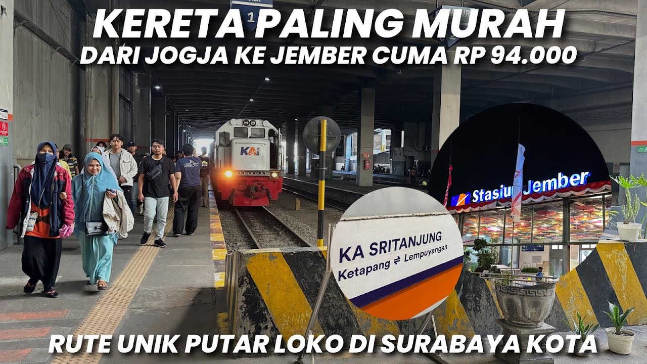 YOGYAKARTA - JEMBER PALING MURAH CUMA Rp 94.000 ‼️Naik Kereta Api Sritanjung Banyak Peminatnya