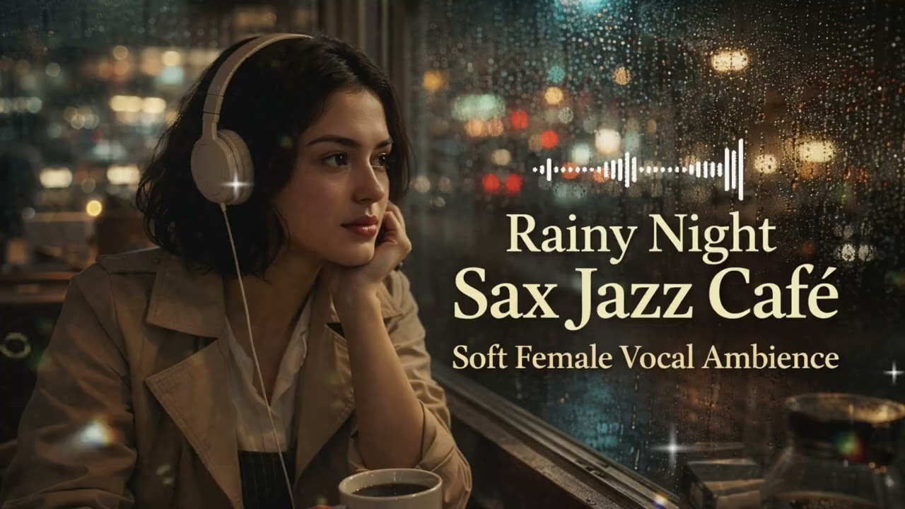 Rainy Night Sax Jazz Café  Soft Female Vocal Ambience