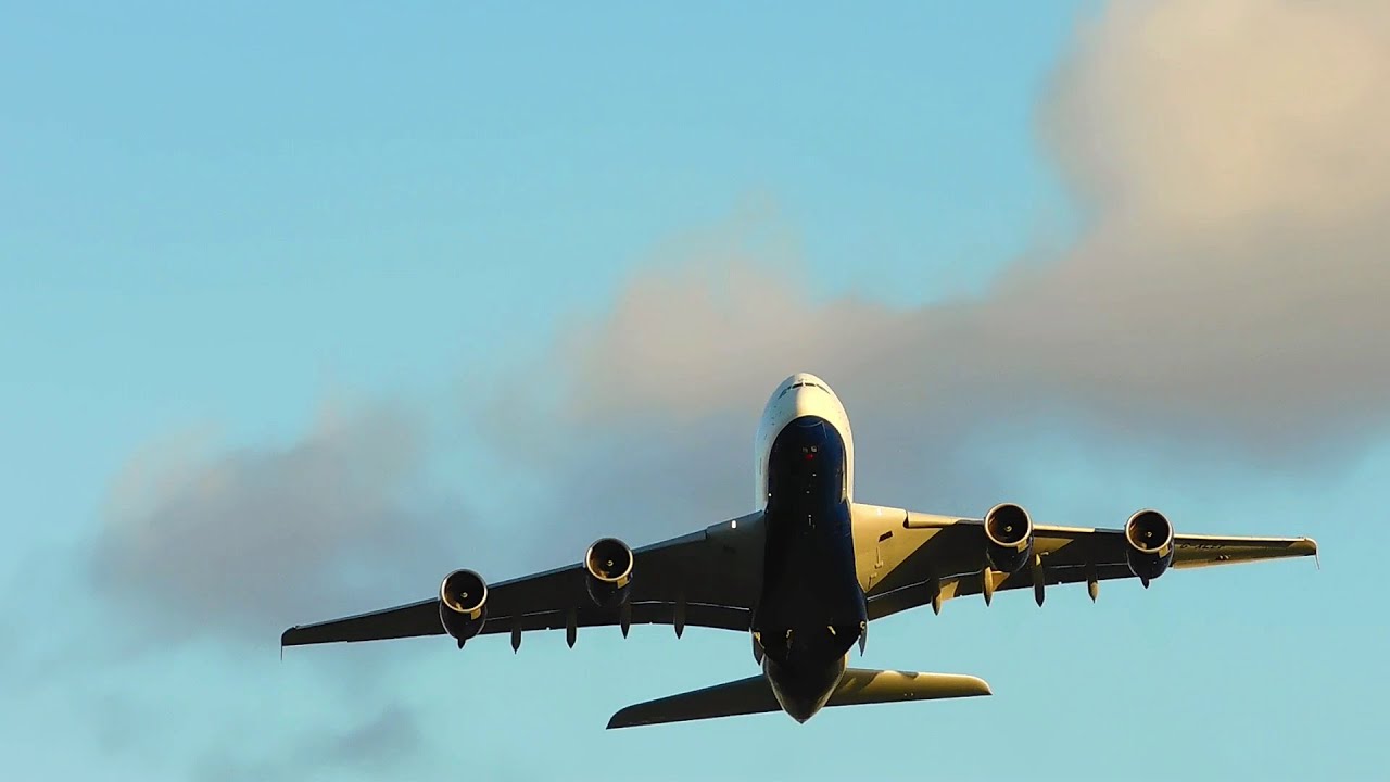 British Airways Golden Hour Sunset A380