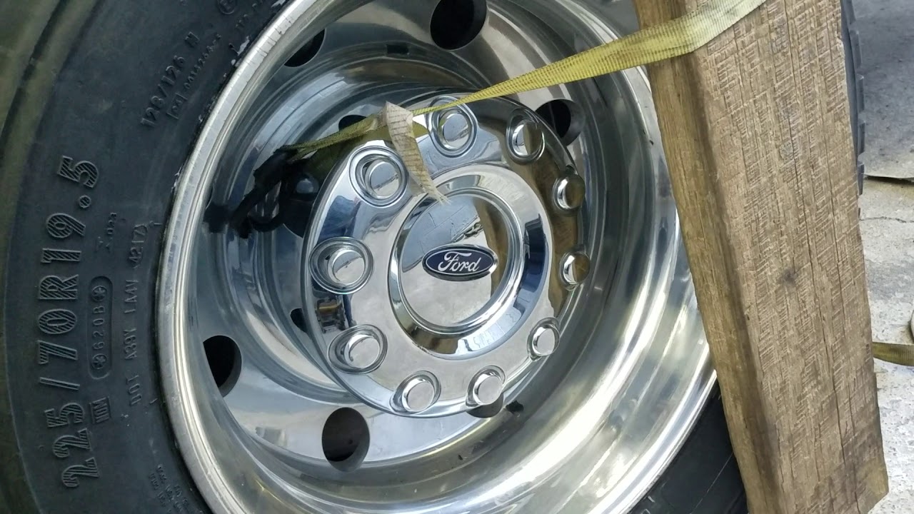 Removing rear hub cap on a 2017 F450