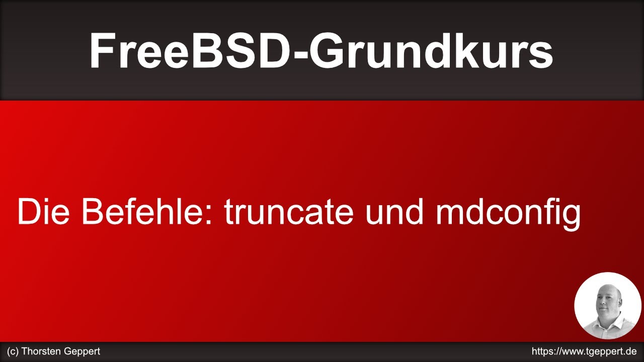 FreeBSD-Grundkurs 027: Die Befehle truncate und mdconfig