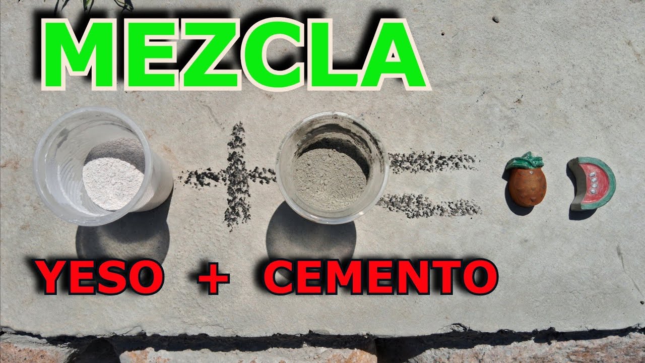 MEZCLA CEMENTO GRIS CON YESO.