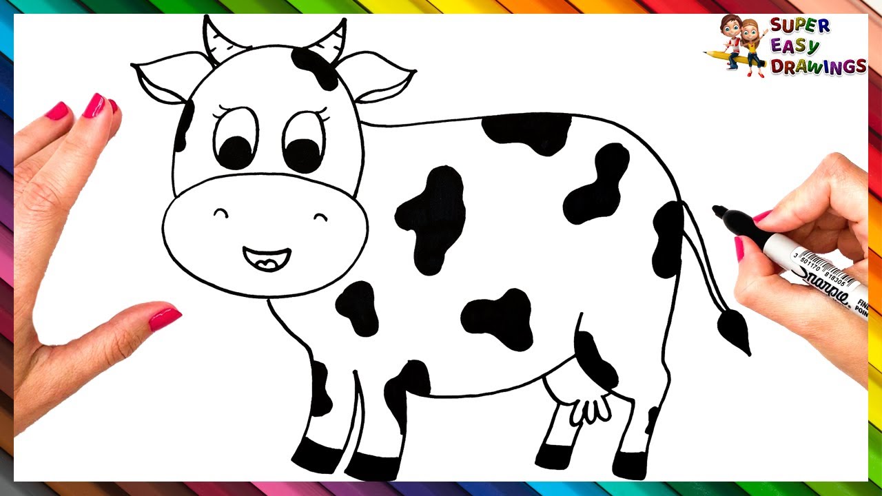 How To Draw A Cow Step By Step 🐮🐄 Cow Drawing Easy