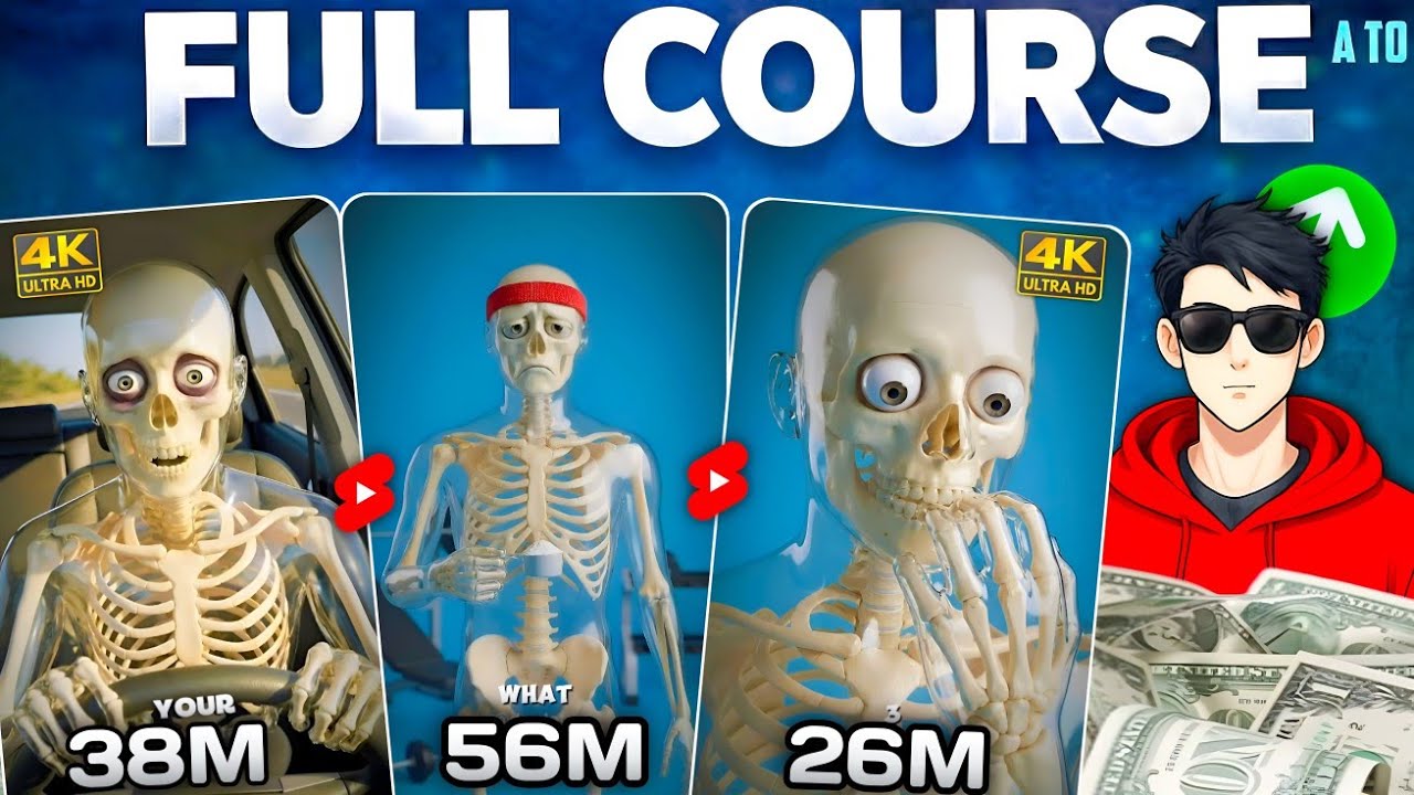 How To Make Skeleton Educational Shorts |ai se video kaise banaye| Make VIRAL Skeleton video With AI
