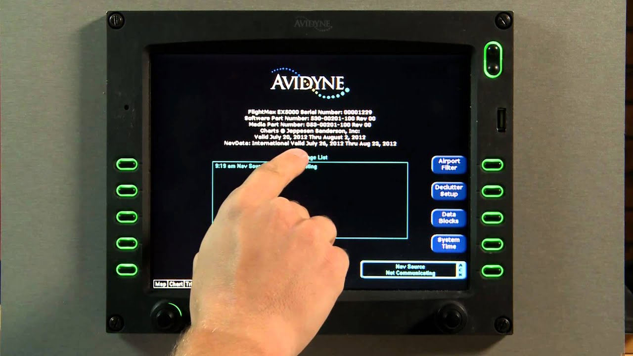 Avidyne Entegra EX5000 Uploading Databases