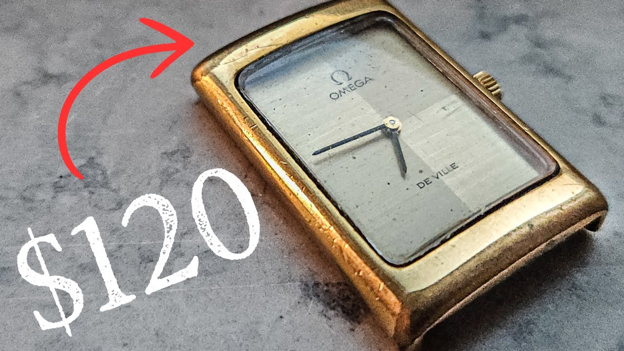 Cheapest 24K Gold Omega Restoration - Gold Plating - Slimy gasket! 1970s Vintage Watch