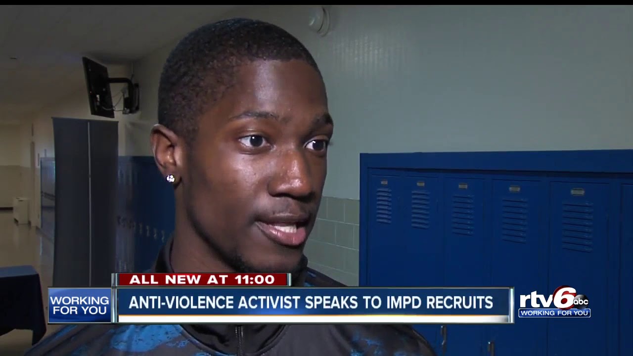 Anti-violence activist speaks to IMPD recruits