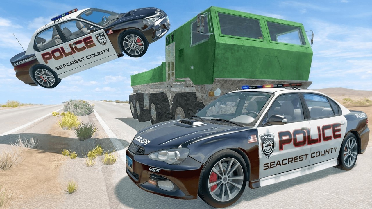 Police Car Chases #2 - BeamNG drive | Sevenshift