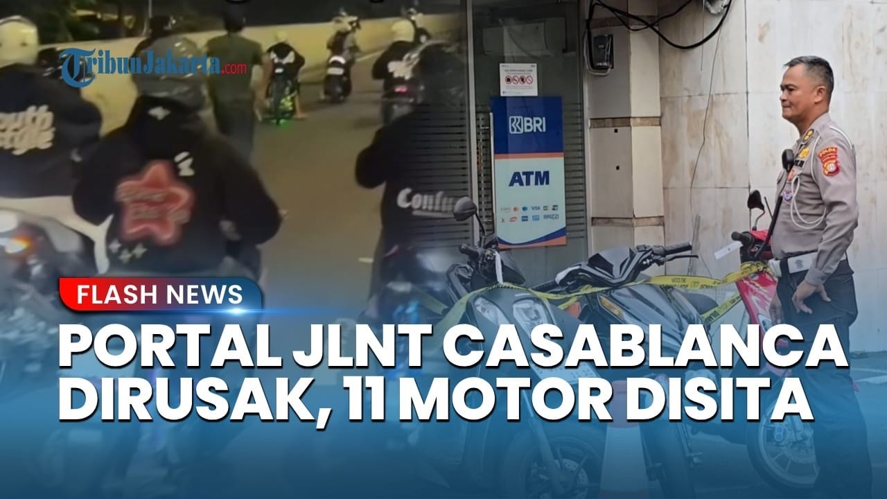 Portal JLNT Casablanca Dirusak Demi Konten, Polisi Sita 11 Motor