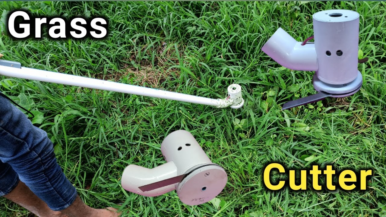 How to Make Grass Cutter Using PVC Pipe and 12v DC Motor