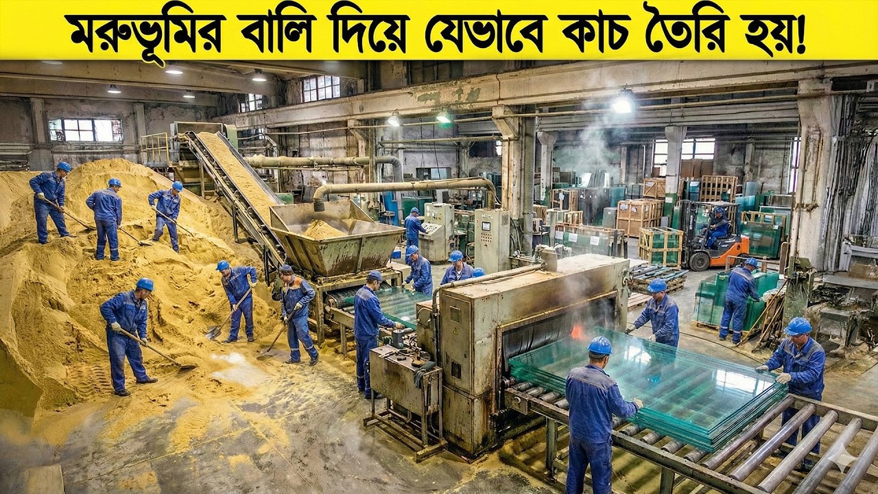 কাচ তৈরিকে তারা অন্য লেভেলে নিয়ে গেছে! দেখুন বালু থেকে কীভাবে স্বচ্ছ কাচ তৈরি হয় !