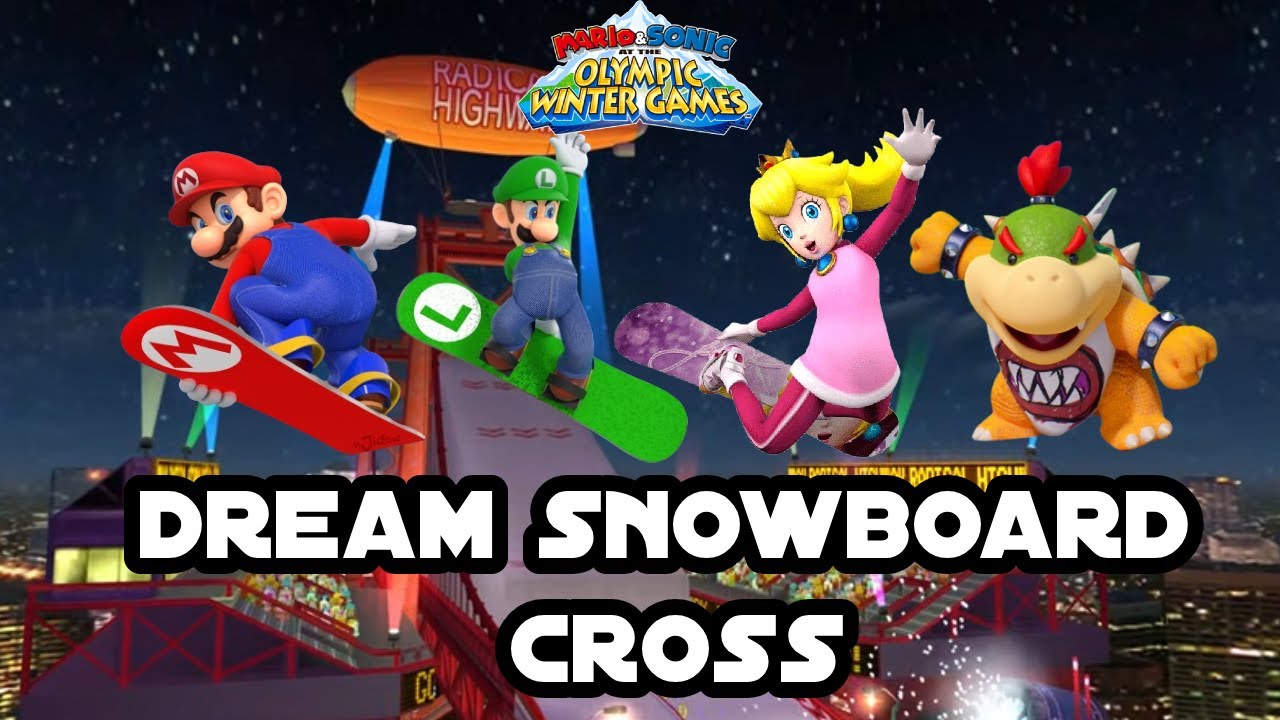 Mario & Sonic At The Vancouver 2010 Olympic Winter Games Dream Snowboard Cross # 118 (Team Mario)