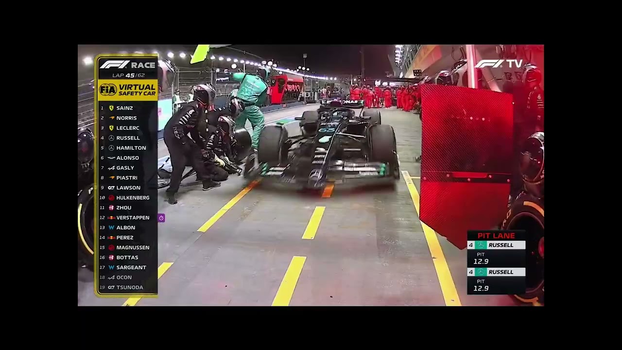 Mercedes Double Stack During Singapore Grand Prix 2023
