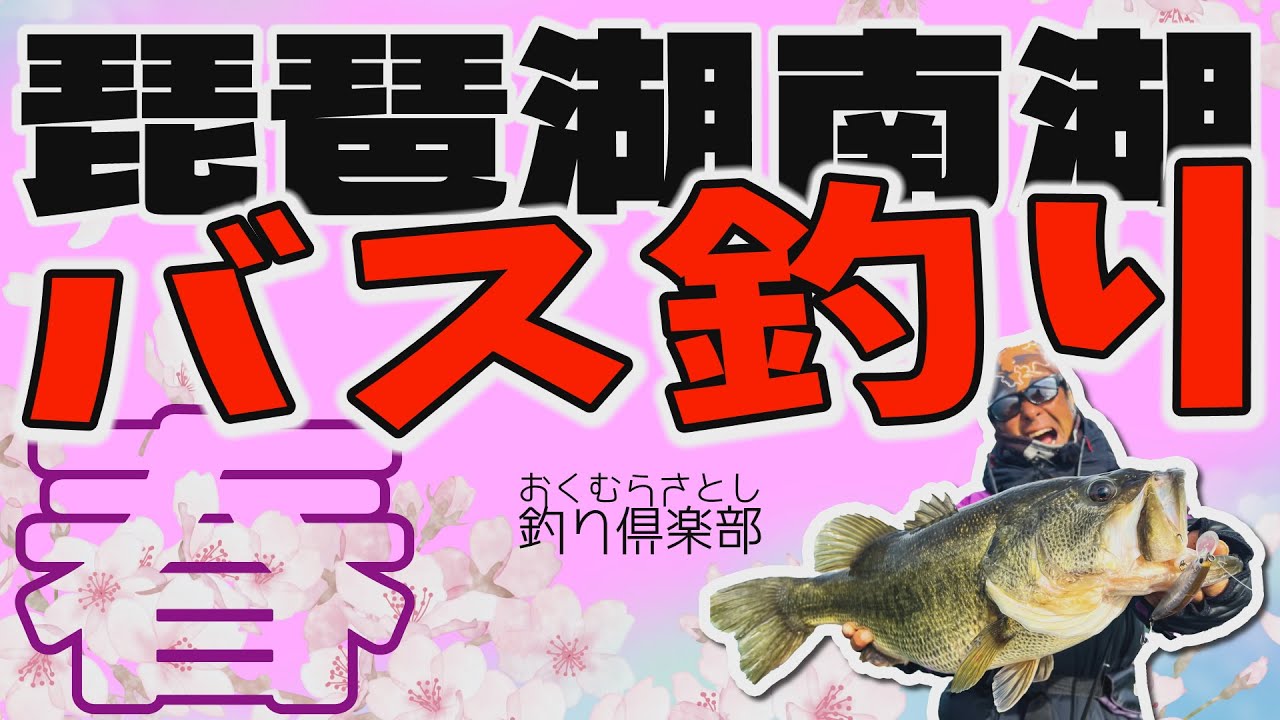 琵琶湖南湖バス釣り　春にアジャスト★ミノー巻いたらデカいのでたよ～【おくむらさとし釣り倶楽部】プリスポーニング、ヴァルナ、ノベル、ノーシンカーでフラットエリア、ハードボトムで春バスを狙う。