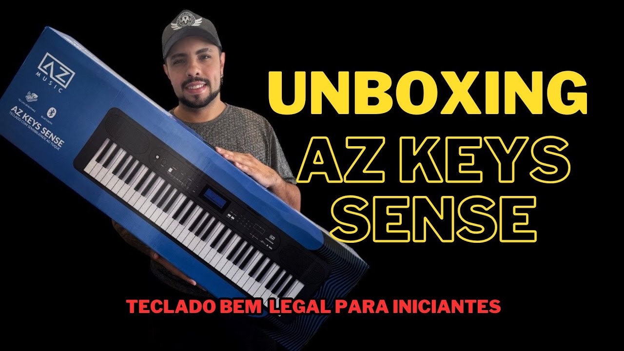 UNBOXING DO TECLADO AZ KEYS SENSE (ÓTIMO PARA INICIANTES em 2025)