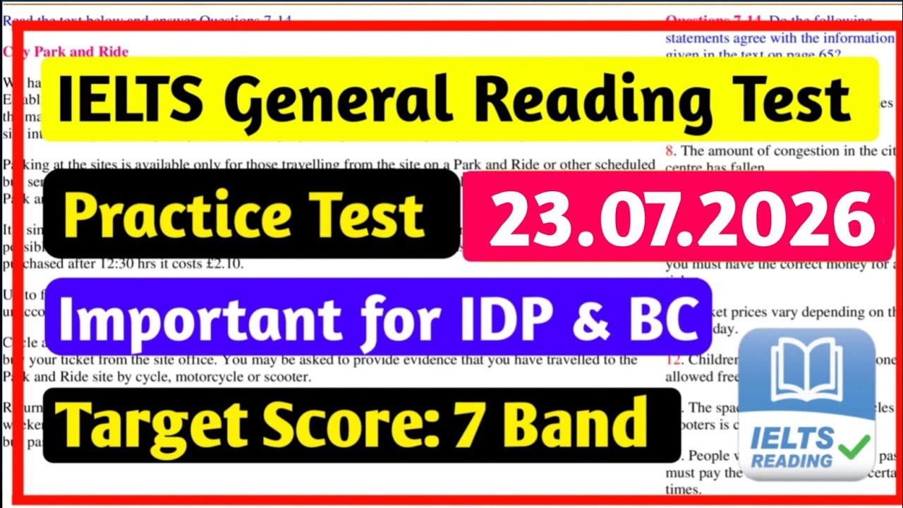 IELTS Reading General Training Practice Test 2026 With Answers | IELTS Reading Test General Training