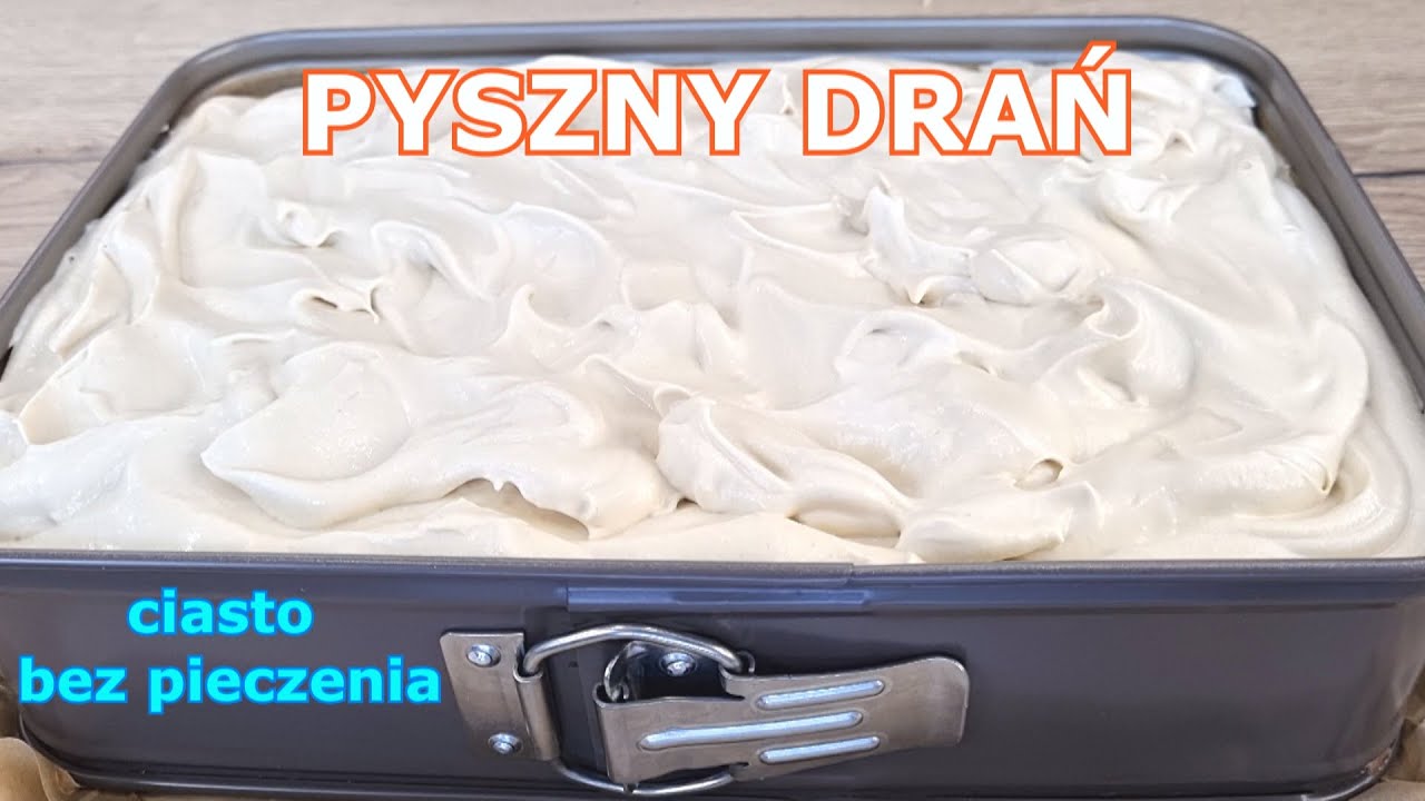 Ciasto Pyszny Drań bez pieczenia - obłędne ciasto z budyniem na herbatnikach 👌