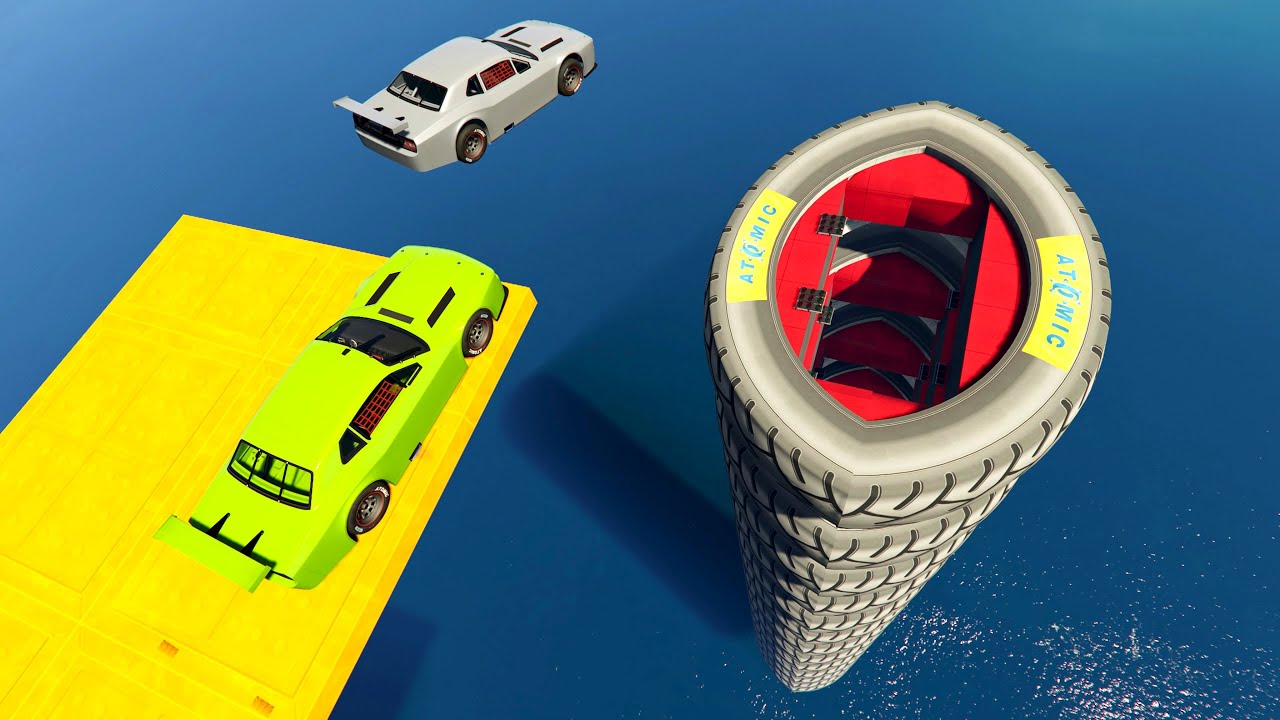 The World’s Tallest 1000ft Tire Tower Jump - GTA 5 Online