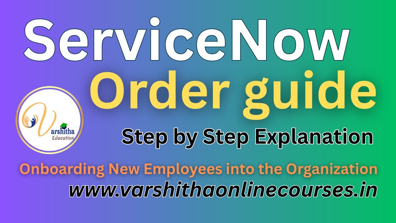 ServiceNow Order Guide| Onboarding New Employees in ServiceNow