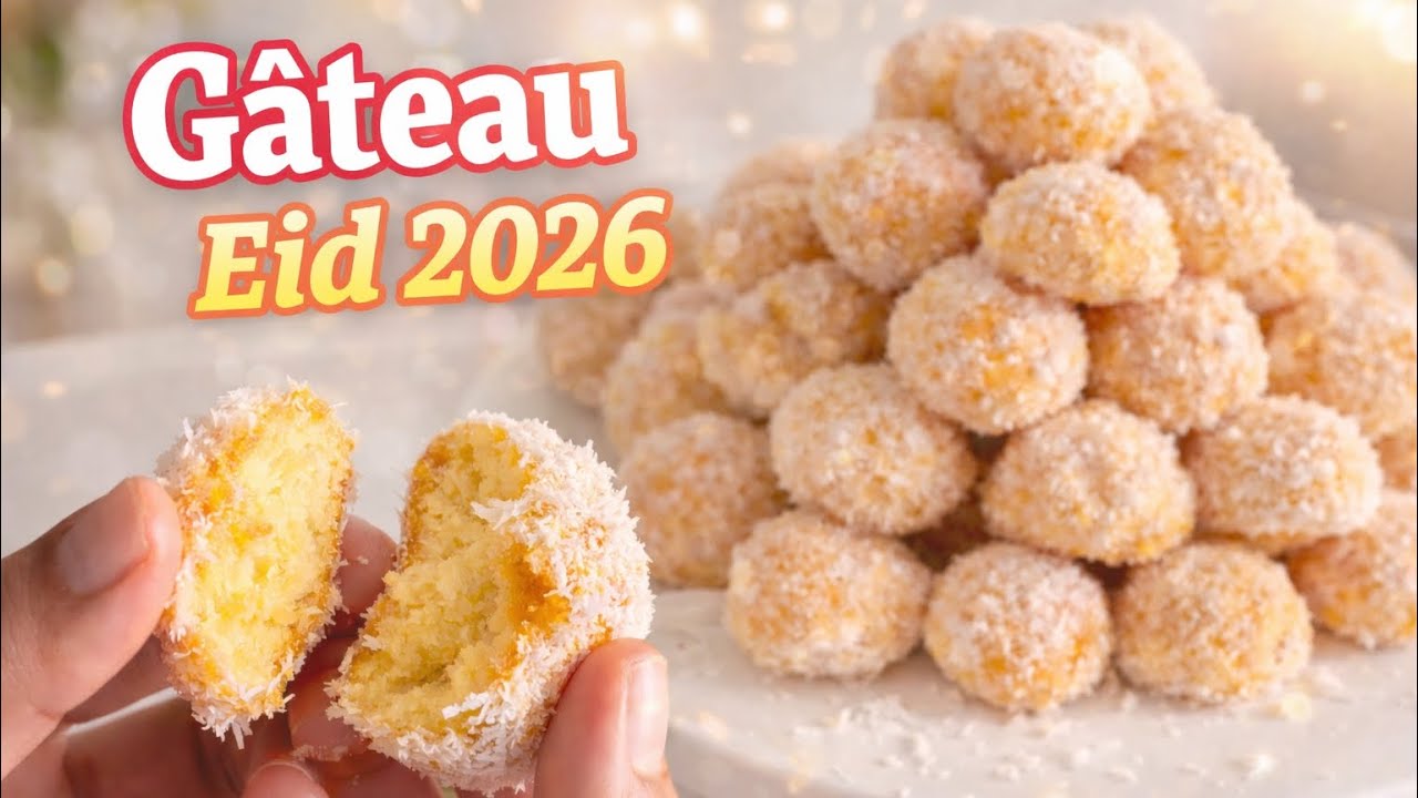 Boules de coco ultra faciles 🥥 | Gâteau Eid 2026 