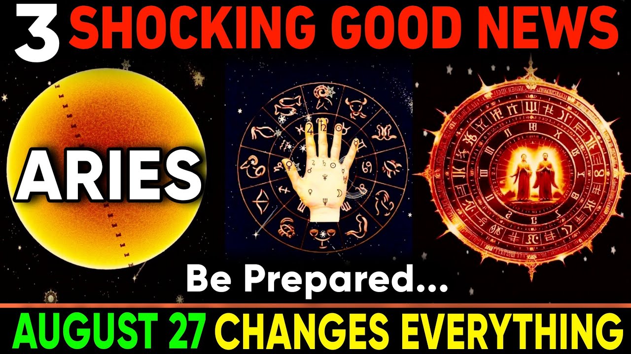 Aries ♈ August 27 🌑 Black Moon Miracle! 💥 3 Good News That Will Transform Everything! ✨🔥